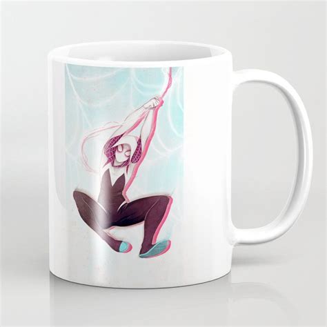 spider gwen coffee mug by ribkadory superhero fanart spider gwen mugs fan art