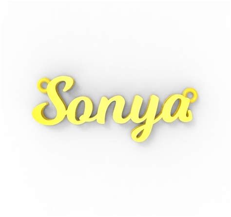 Sonya Name Plate 3d Model 3d Printable Cgtrader