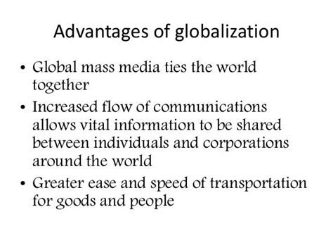 😍 Benefits Of Globalization Benefits And Costs Of The Globalization Of