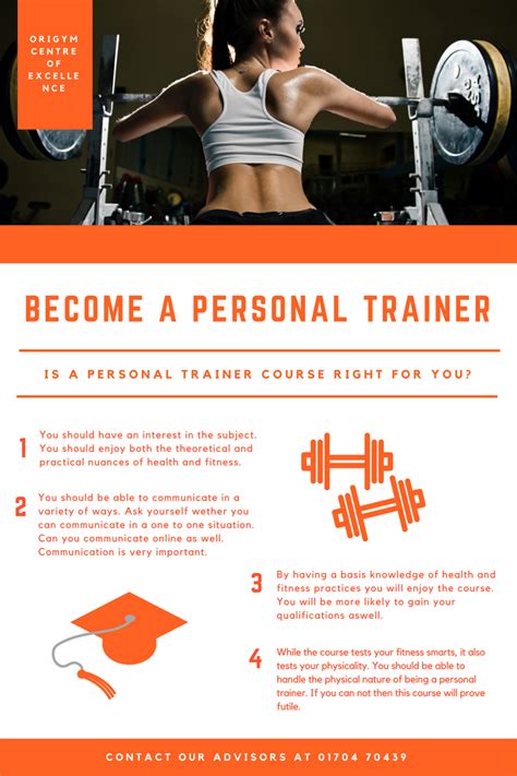 Skills Needed To Become A Personal Trainer Infographic