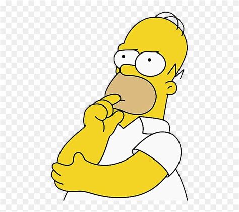 Find Hd Pensando Png Homero Simpson Pensando Png Transparent Png To