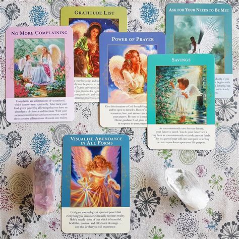 Angels of abundance oracle tarot cards deck oracle divination fate game deck table board games playing card with pdf guidebook. Bộ Bài Angels of Abundance Oracle Cards - Thiên Thần Định Hướng Tài Chính