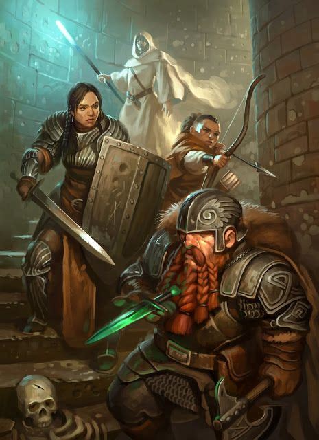 The Art Of Eric Belisle Dandd 5e Adventurers Exploring The Moathouse Fantasy Warrior Fantasy