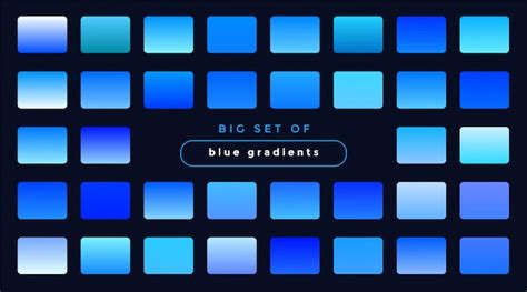 Set Of Smooth Blue Gradients Vector Free Download