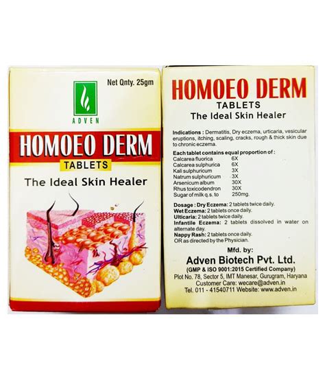 Adven Homoeo Derm For Skin Tablet 75 Gm Pack Of 3 Buy Adven Homoeo