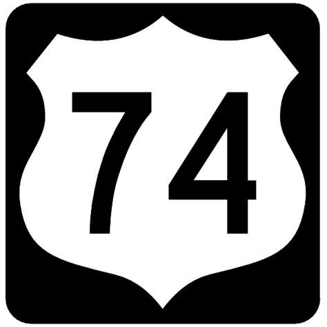 Highway 74 Sign With Black Border Sticker