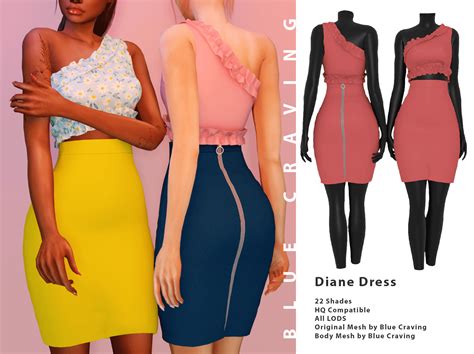 Sims 4 Diane Dress The Sims Book