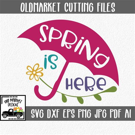 Spring Is Here Svg Cut File Spring Svg Clip Art Etsy