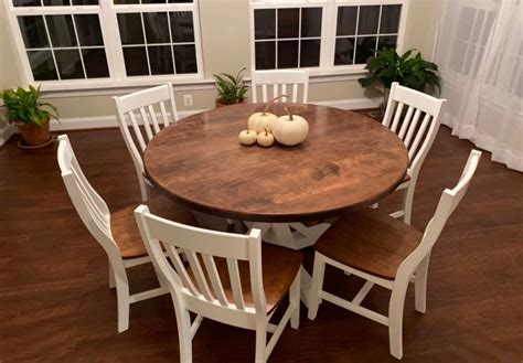 Round Kitchen Table And Chairs K And D Creations