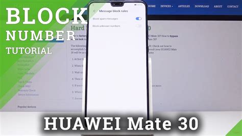 How To Block Contact In Huawei Mate Block Texts Calls Youtube