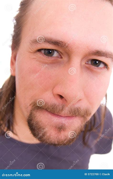 Creepy Looking Young Man Stock Photo Image Of Mouth Nose 3722700