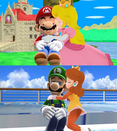 mario x peach and luigi daisy mmd love by 9029561 on deviantart