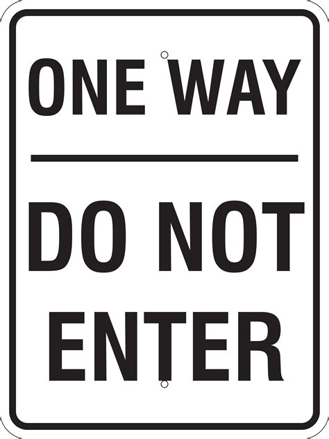 One Way Do Not Enter Sign Metal Various Sizes Choose Reflective