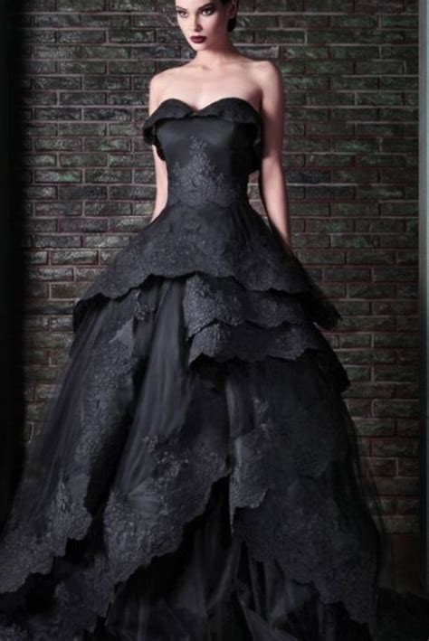 Elegant Black Gown Black Wedding Dresses Gowns Wedding Dress Trends