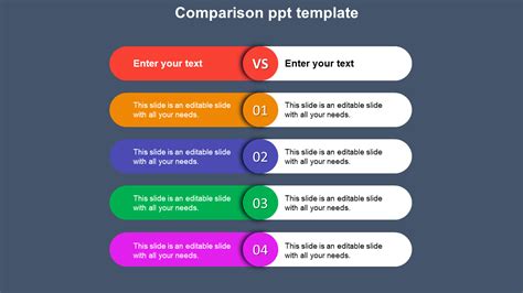 Comparison Ppt Template Free Download Printable Templates