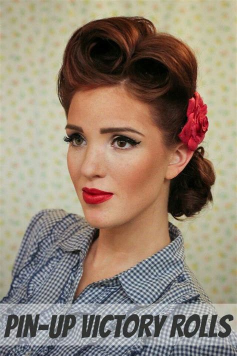 Victory Rolls Beautiful Roll Hairstyle Hair Styles Retro Hairstyles