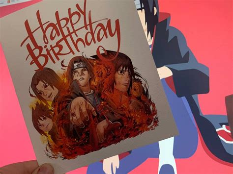 Birthday Card Manga Anime Inspired Etsy