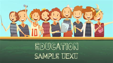 School Education Title Advertisement Cartoon Poster 483856 Vector Art