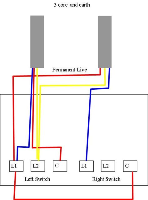 Wiring A 2 Gang Light Switch For Separate Lights Uk Diagram Wiring