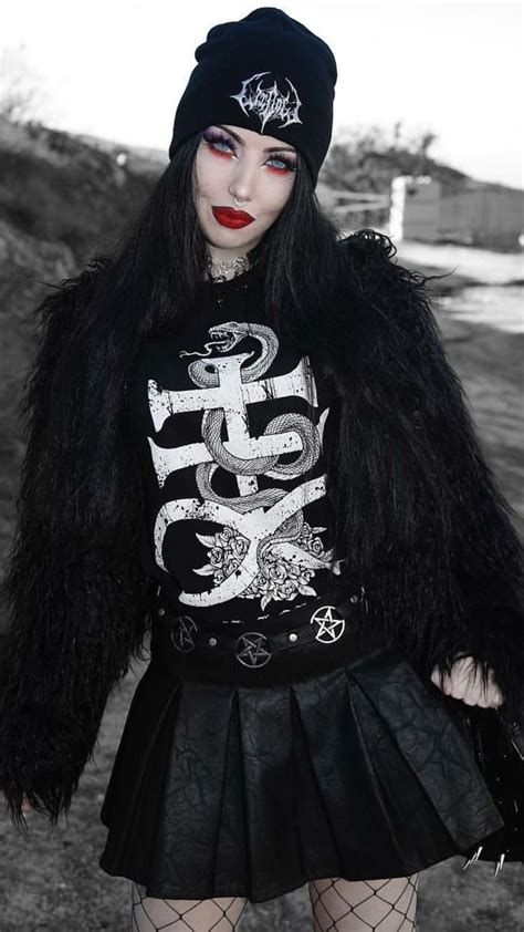 kristiana black metal girl gothic fashion fashion