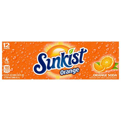 Sunkist Orange Soda 12 Oz Cans Shop Soda At H E B