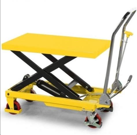 Ms Yellow 1 Ton Hydraulic Lifting Table Trolley Rs 36500 Piece Shyam