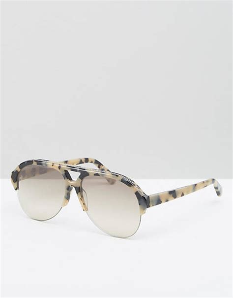 Stella Mccartney Tortoiseshell Aviator Sunglasses Asos