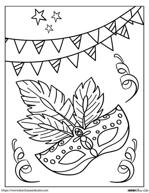 6 Free Mardi Gras Coloring Pages For Kids