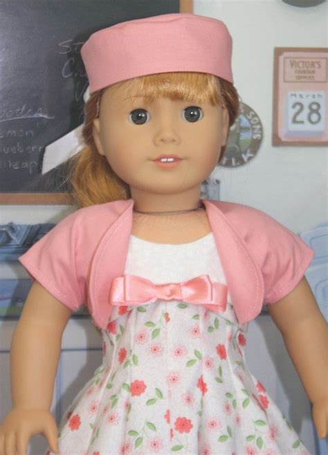 american girl style 1950s dress ensemble in peachy pink sewing doll clothes girl doll clothes