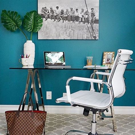 Shewithwanderlusts Really Teal Offices Project Teal Office Decor