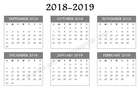 Calendar 20 September October November December Calendar Printable 2019