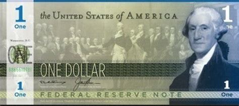 New 1 Dollar Bill Design