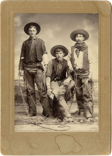 C 1900 Anglo Cowboys Mexican Vaquero W Guns And Lariats ~ San Diego