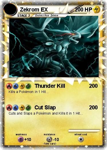 Pokémon Zekrom Ex 199 199 Thunder Kill My Pokemon Card