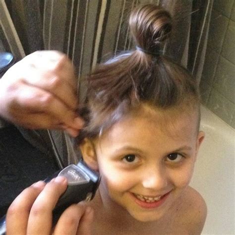 Super Cut Six Year Old Girl Shaves Her Headjust Like Dad Today S Parent