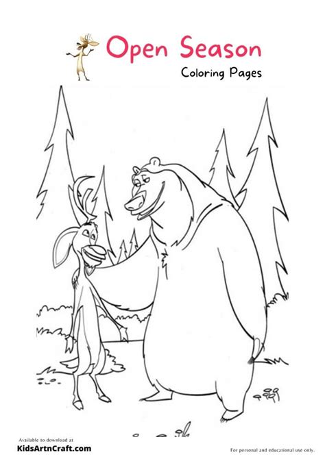 Open Season Coloring Pages For Kids Free Printables Kids Art And Craft