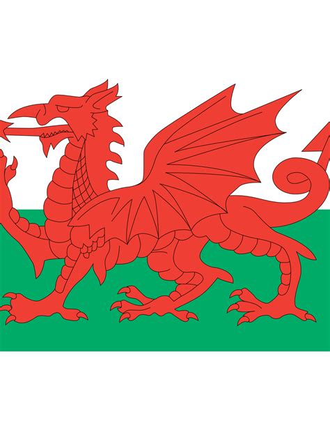 The flag was granted official status in 1959, but the red dragon itself has been associated with wales for centuries; Welsh Flag Picture - ClipArt Best