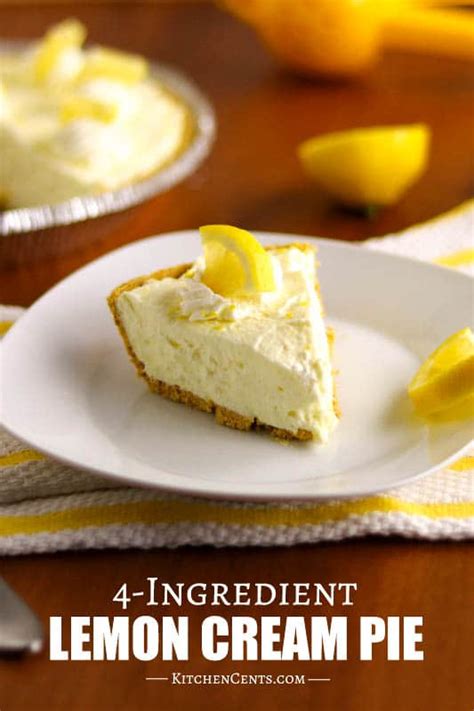 Easy Lemon Cream Pie No Bake And Only 4 Ingredients Kitchen Cents