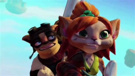 Skylanders Swap Force Cutscene Flynn And Tessa Fly Into Iron Jaw