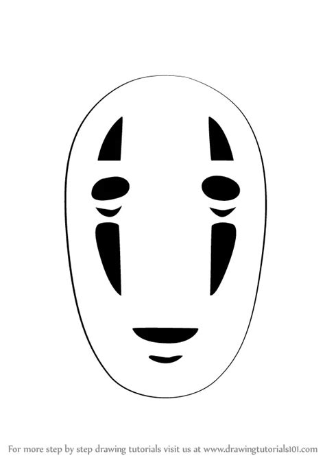 Step By Step How To Draw No Face From Spirited Away