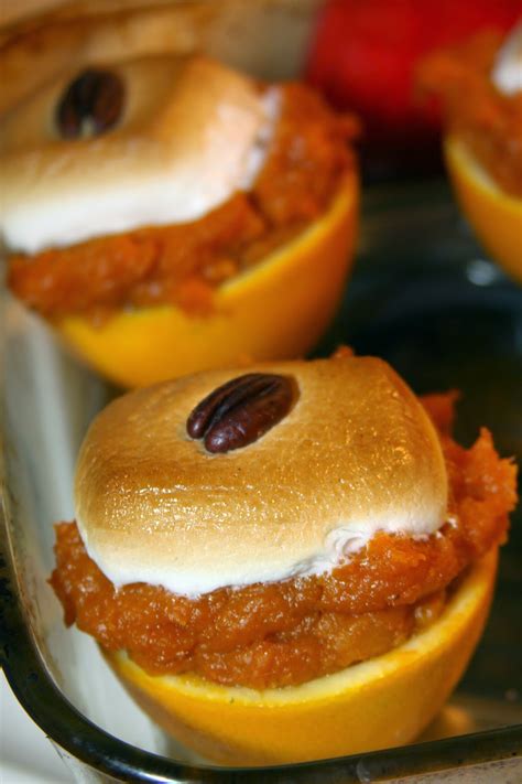For The Love Of Food Holiday Sweet Potato Stuffed Orange Cups