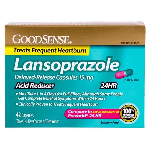 Good Sense Lansoprazole 15 Mg Delayed Release Capsules 42 Ct Walmart