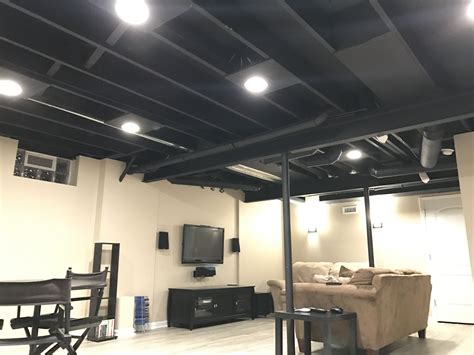 Recessed lighting is an extremely versatile lighting option that can help you create a a recessed light fixture consists of three components: Exposed basement ceiling painted black. Plywood added ...