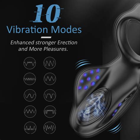 vibrating penis ring sex toys for couple amovibe 3 in 1 dual penis rings with 10 vibration