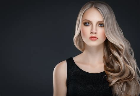 Woman Long Hair Blue Eyes Blonde Model Girl Wallpaper