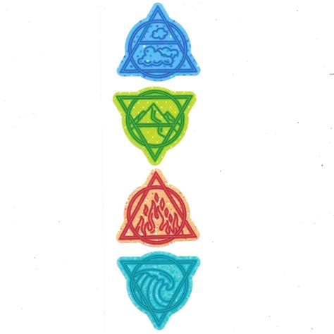 Four Elements Sticker Pack Elements Sticker Pack Wicca Etsy