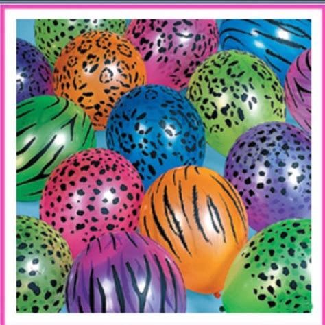 Neon Animal Print Balloons Cheetah Birthday Party Lisa Frank