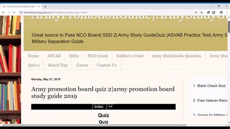 How To Pass Army Promotion Board Army Study Guide Youtube