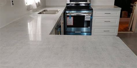 Light Grey Concrete Countertops Farmington Hills Kitchen Remodel