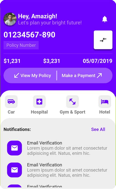 It was a nice show case of all the flutter widgets. Insurance App UI Flutter ( Source Code ) on Behance